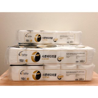 Giấy vệ sinh Hải Hoa không lõi (túi 10 cuộn)