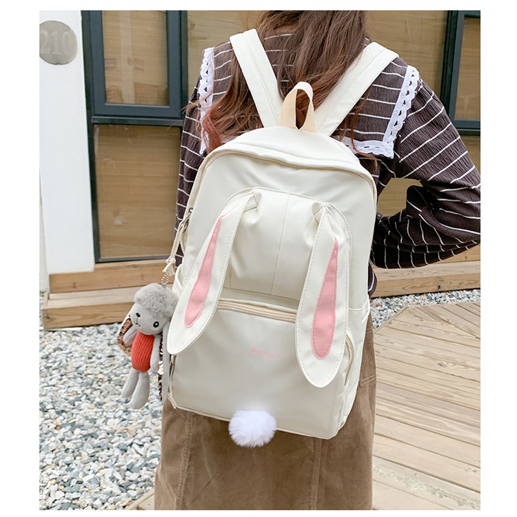 Ba Lô Đi Học Sức Chứa Lớn Hình Tai Thỏ / Trái Tim / Trái Tim Phong Cách Nhật Hàn Cho Nữ Sinh Trung Học