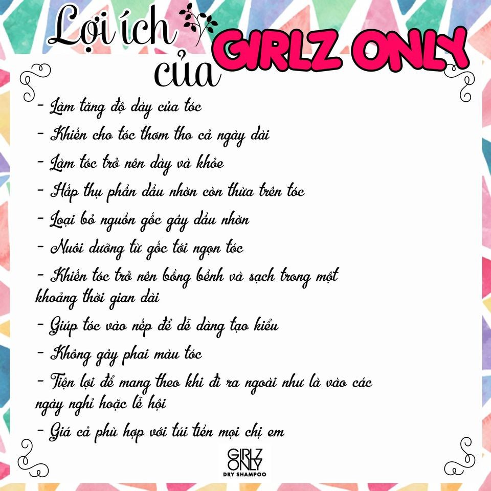 Dầu Gội Khô Giúp Tóc Sạch Dầu Và Trở Nên Bồng Bềnh Ngay Lập Tức Girlz Only Dry Shampoo 200ml - Party Nights (Hồng)