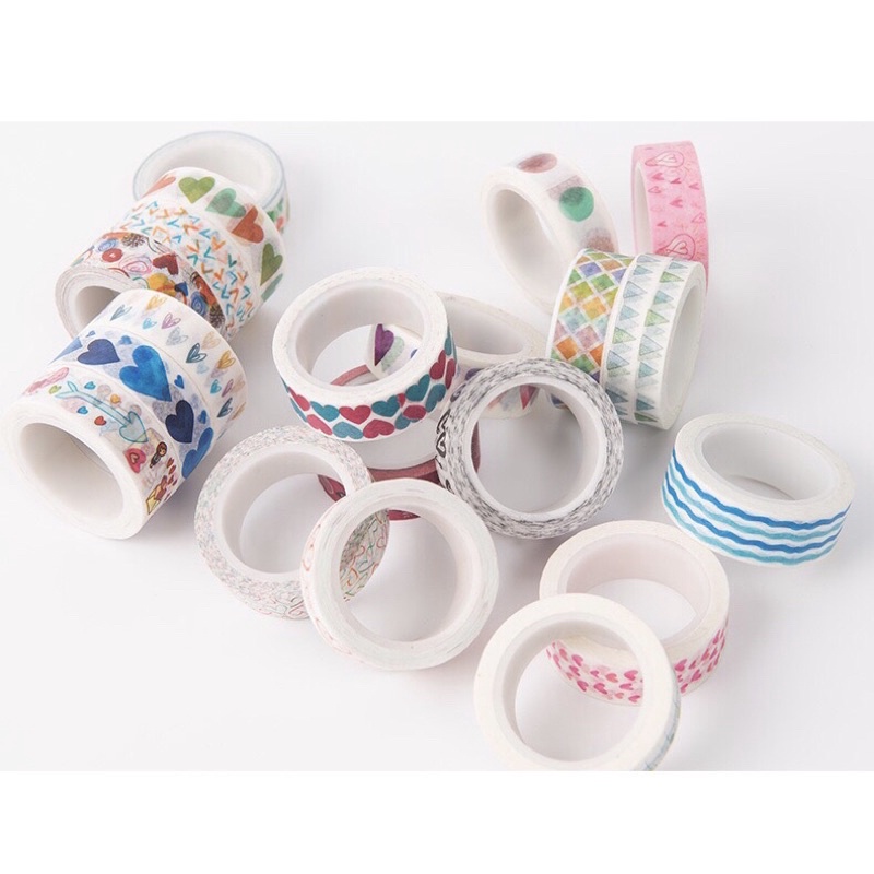 Z0674 Washi Tape 15mm X 7m Trang Trí Bujo Diy Bukao