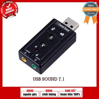 USB SOUND 7.1 tạo cổng Audio Và Microphone cho máy tính