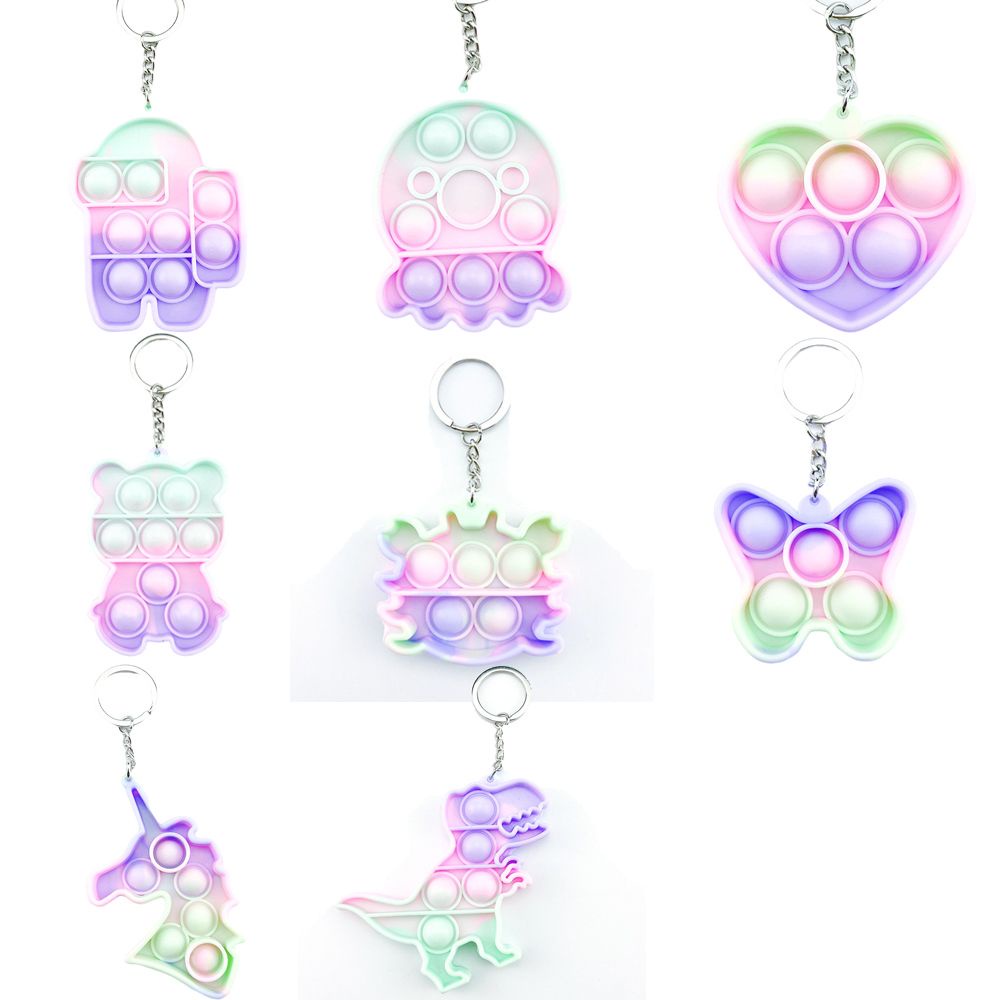 Móc Chìa Khóa Bằng Silicon Hình Cây Kem Vui Nhộn Giúp Giảm Căng Thẳng