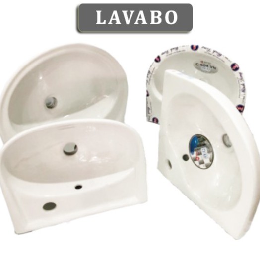 Lavabo treo tường, nhỏ gọn đa dạng kích thước, chậu rửa mặt giá rẻ - Sản xuất tại Việt Nam