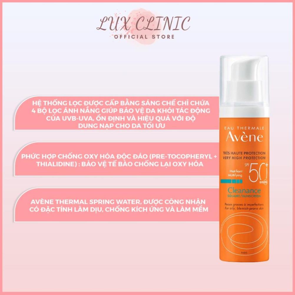 Kem chống nắng phổ rộng Avène High Protection Cleanance Sunscreen SPF50+ 50ml