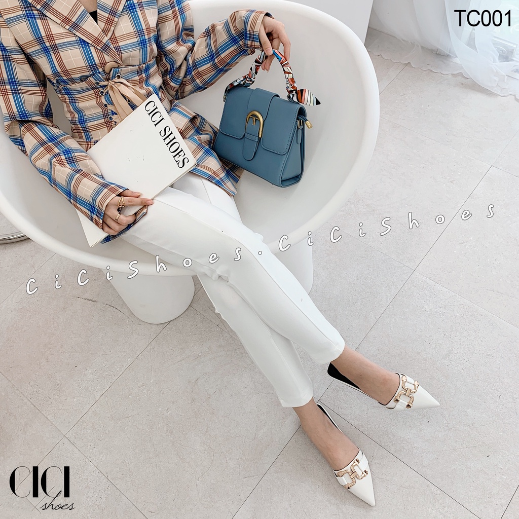 Túi xách nữ CiCi Shoes, túi vuông khoá đồng quai thắt khăn hoạ tiết thời trang - TC001