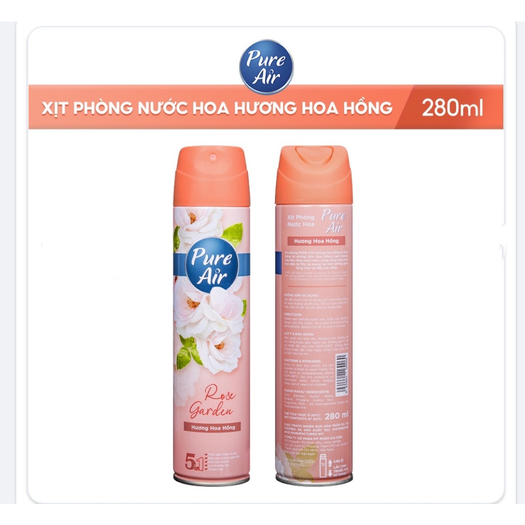 XỊT PHÒNG PURE AIR 280ML (5 MÙI HƯƠNG)