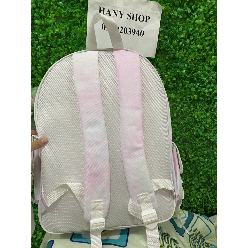 Balo học sinh, cặp đi học Degrey màu hồng loang tặng kèm tag và giấy thơm Thời trang unisex HCM BL10