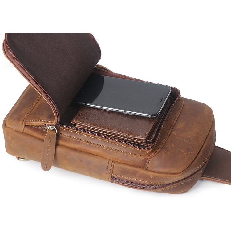 TÚI ĐEO CHÉO TRƯỚC NGỰC DA THẬT(Bảo hành da 10 năm) | BigBuy360 - bigbuy360.vn