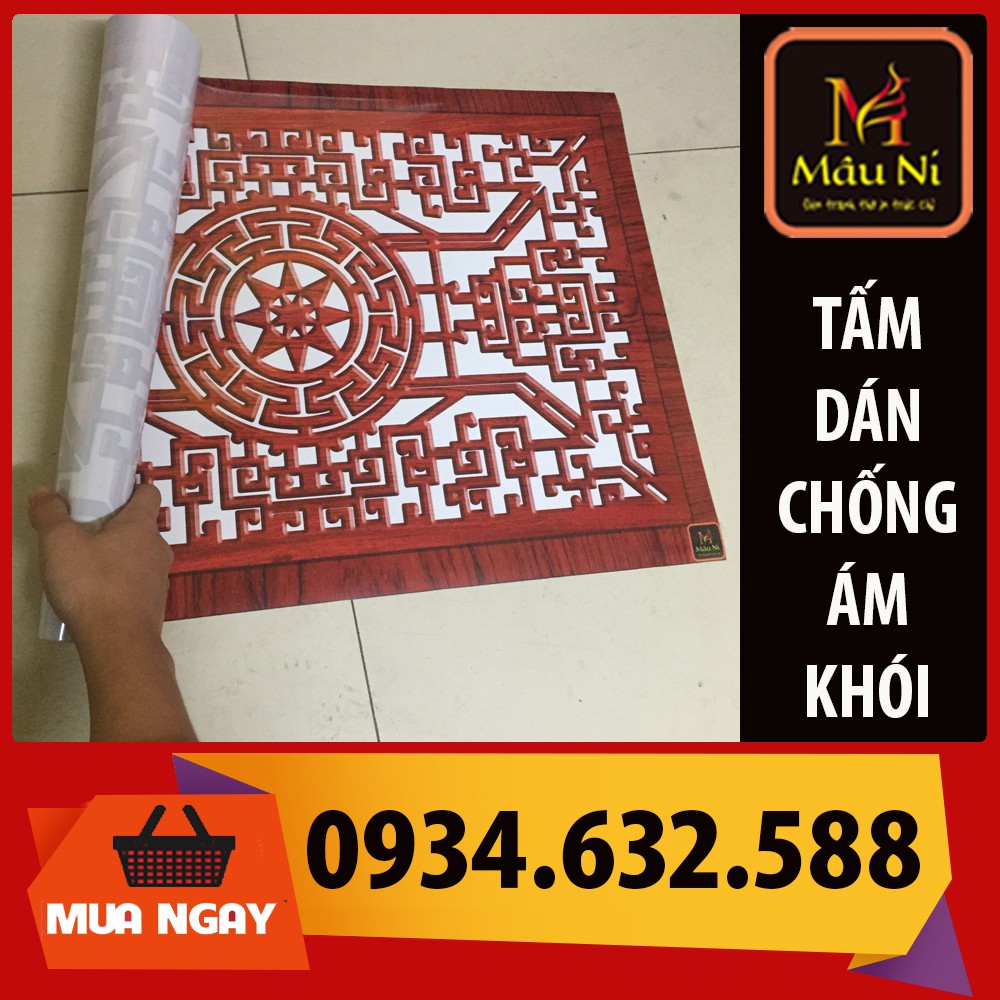 TẤM CHỐNG ÁM KHÓI dán phòng thờ, dán lên trần nhà, không phải khoan, Kích thước 41 x61cm [ đồ thờ gia tiên ] cần có