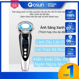 Máy massage mặt nóng lạnh ion bản Plus, Máy điện di tinh chất trẻ hóa da (Tặng máy massage mắt)