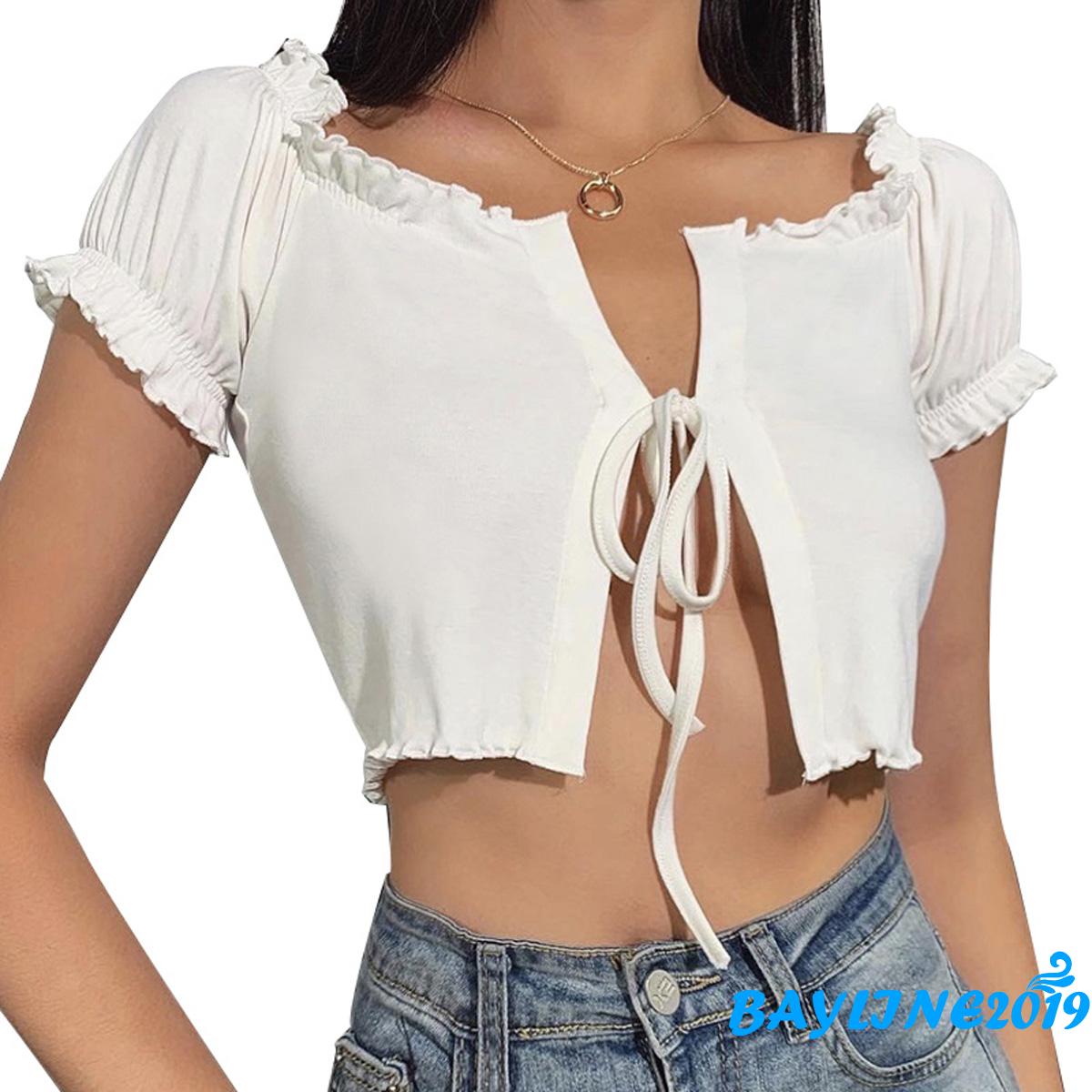 Áo Croptop Cổ Thuyền Màu Trơn Thời Trang Mùa Hè Sành Điệu Cho Nữ