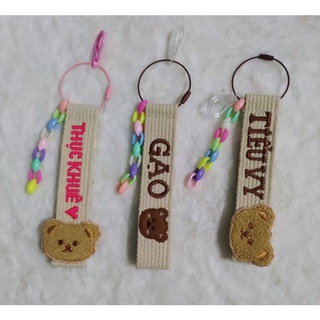 Nametag gấu thêu
