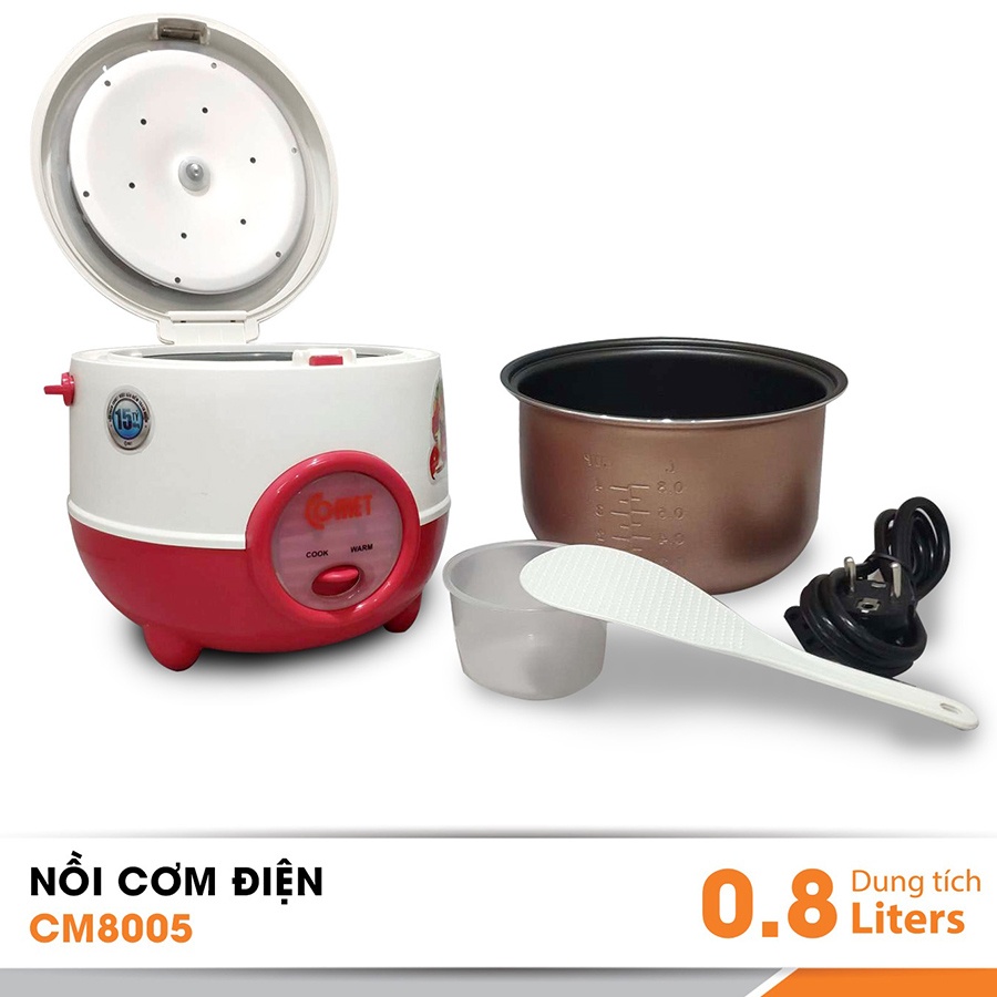 Nồi Cơm Điện Nắp Gài Comet CM8005 0.8L - 350W - Màu Ngẫu Nhiên