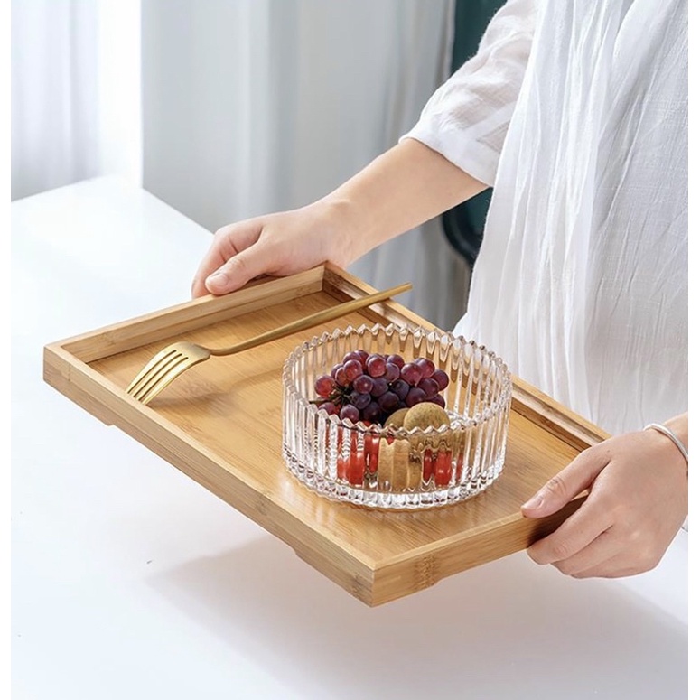 Khay gỗ tre decor