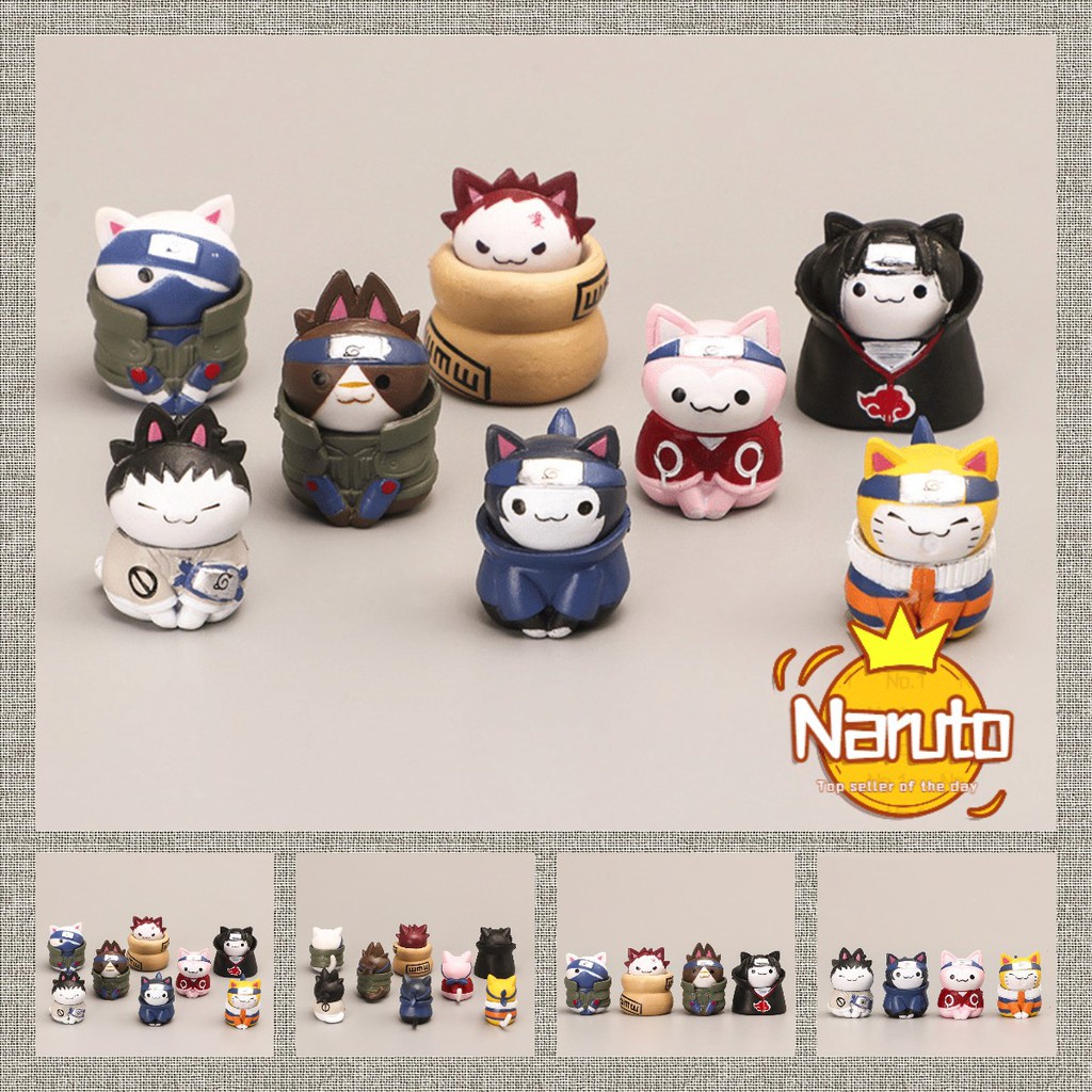 Set 8 Nhân Vật Hoạt Hình Naruto Trang Trí Bánh Kem