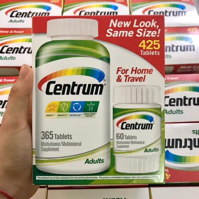 Viên tổng hợp Vitamin và Khoáng Chất Centrum 425 viên hàng chuẩn Mỹ