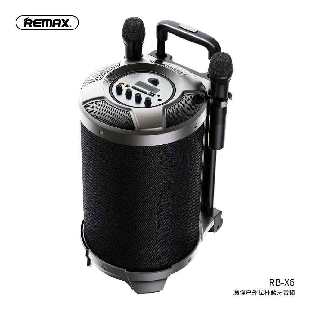 Loa Kéo Di Động REMAX RB-X6 - Kèm 2 Micro không dây/LOA BLUETOOTH KÈM MÍC KARAOKE REMAX LITTLE BOY OUTDOOR RB-X9