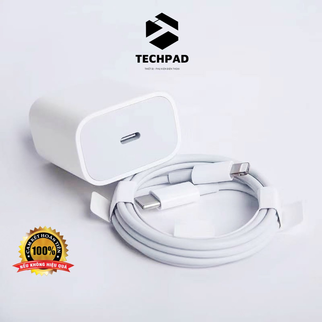 Bộ sạc nhanh iphoneTECHPAD dây sạc iphone, củ sạc nhanh PD 18W USB-C to lightning