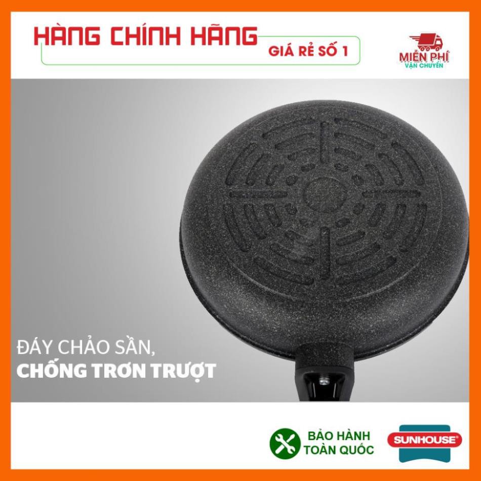 CHẢO CHỐNG DÍNH SIÊU BỀN ĐÁ SUNHOUSE 30CM, CHẢO SIÊU BỀN ĐÁ SUNHOUSE  SBD30