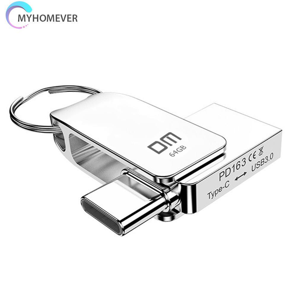 myhomever DM PD163 USB Flash Drive 32GB 64GB OTG Metal USB 3.0+ Type C Pendrive Stick