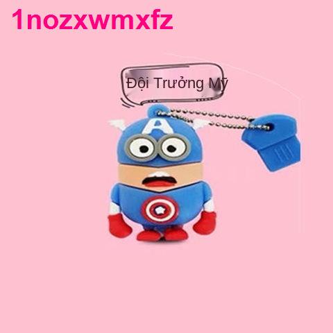 Đĩa UCaptain America U disk 128G máy tính điện thoại di động sử dụng kép 64G văn phòng sinh viên Ổ đĩa flash USB 8