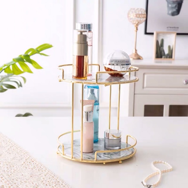 Giá đựng mỹ phẩm 2 tầng mặt đá phong cách Châu Âu - PB20 | BigBuy360 - bigbuy360.vn