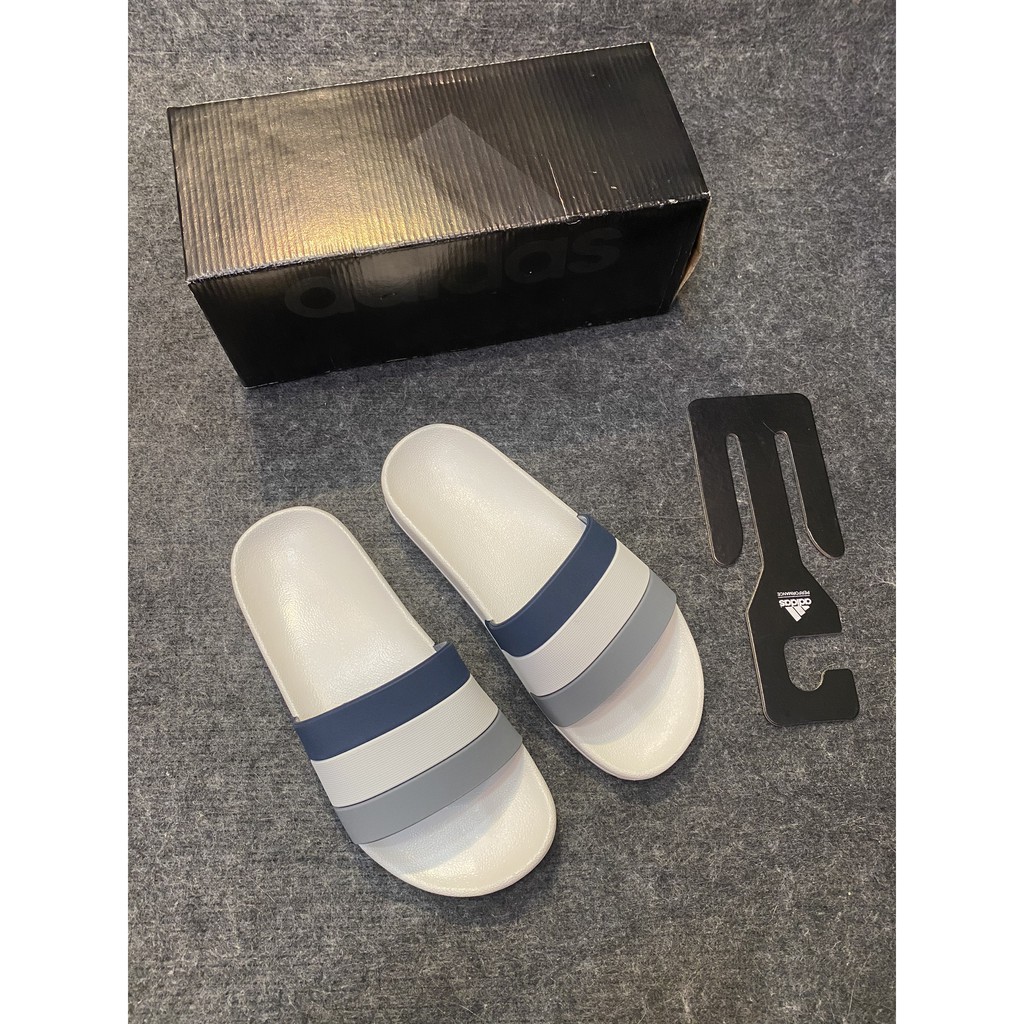 Dép adidas nam 3 sọc -trắng