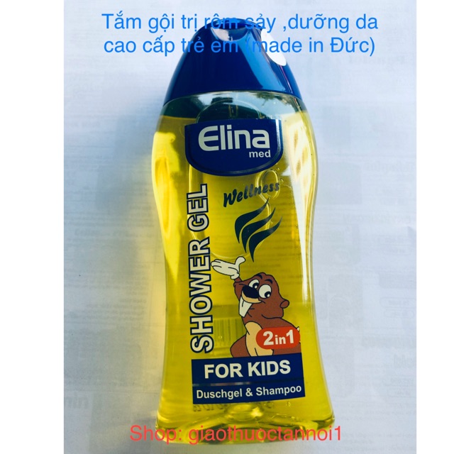 Gel Tắm gội rôm sảy dưỡng da trẻ em 2 trong 1 Shower Gel 250ml (made in: Đức ) elina shower gel for kids