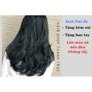 Màu nhuộm tóc xanh than, xanh đen, xanh đá không cần tẩy