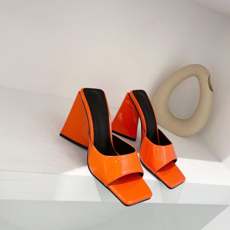 Guốc cao gót nữ cao 7 đến 9 cm gót tam giác