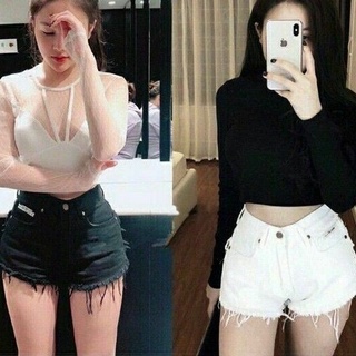 Quần shorts kaki Tua Rua lưng cao tôn dáng UN
