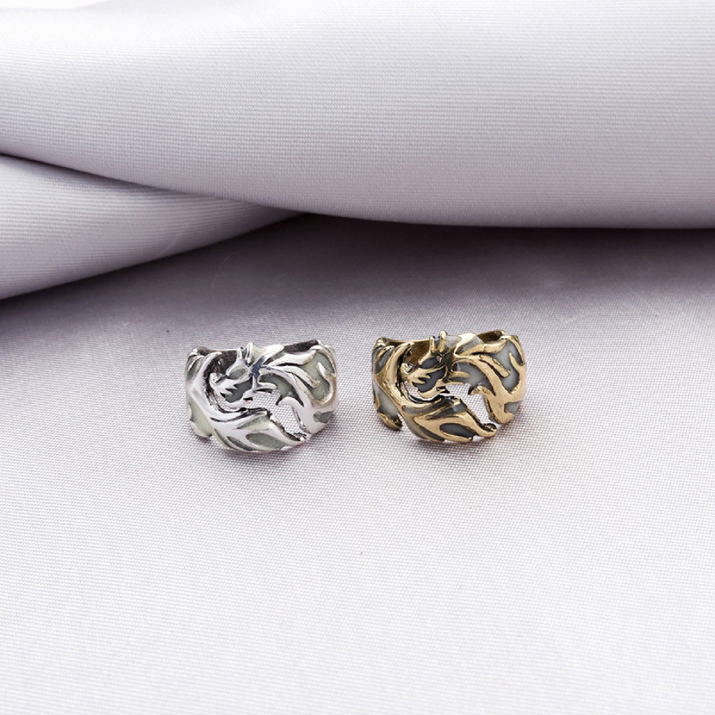 Nhẫn Hợp Kim Họa Tiết Rồng Phát Quang Độc Đáo