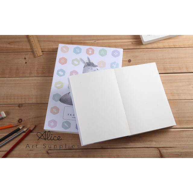 Sổ vẽ Potentate Sketchbook bìa thú gáy may chỉ đáng yêu A5 A6