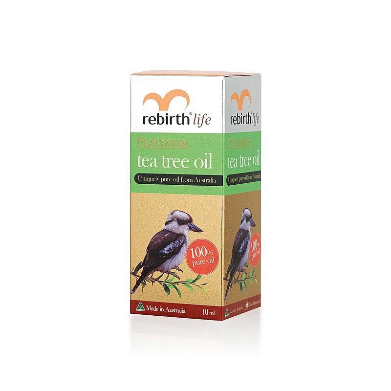 Tinh dầu giảm mụn tràm trà Rebirth Life Platium Tea Tree Oil 10ml RL23 [Nhập Khẩu Chính Hãng]
