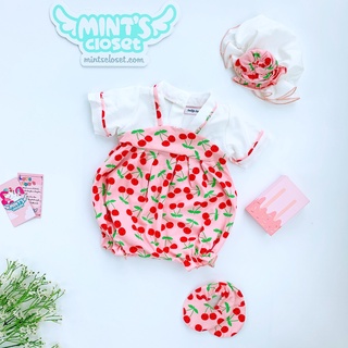 Bodysuit cho bé gái sơ sinh kèm nón và tất cho bé MINTSCLOSET Mint's Closet giả yếm dễ thương 1 2 tuổi - BS6068 - BS6084