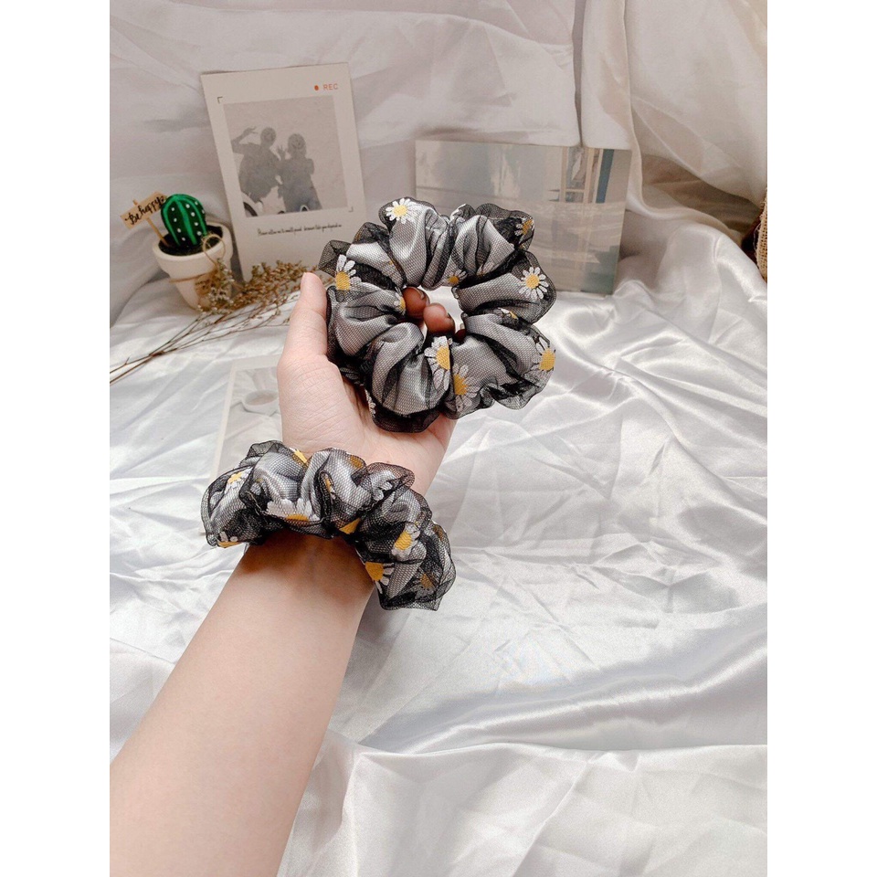 Dây buộc tóc,cột tóc scrunchies hoạ  tiếc đẽ thương