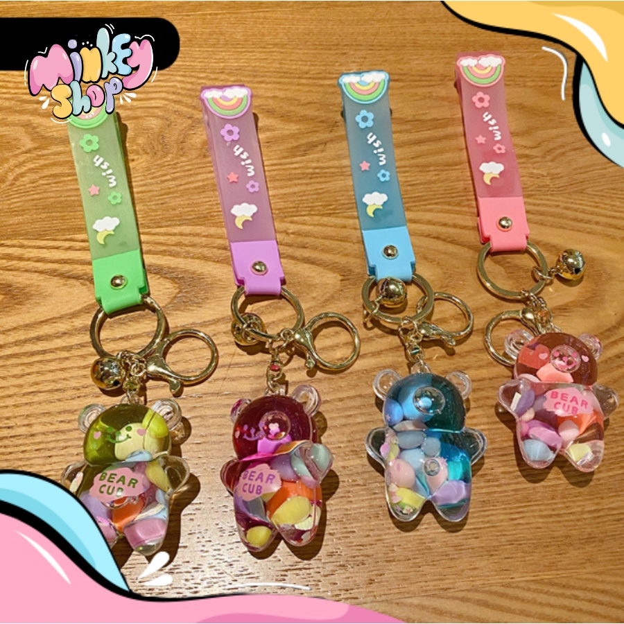 Móc Khóa Đẹp Hình Gấu Cute phụ kiện Túi Xách dễ thương -Minkey