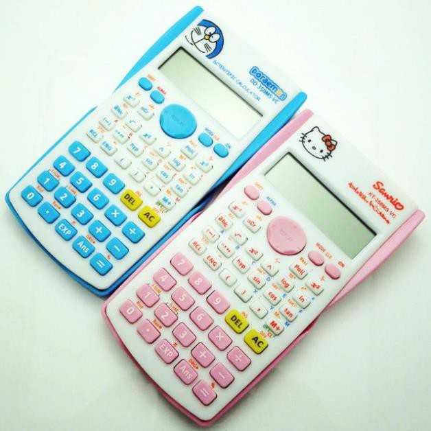 Máy tính học sinh 💓FREESHIP💓 Máy tính casio hình Hello Kitty và Doremon đáng yêu 8063