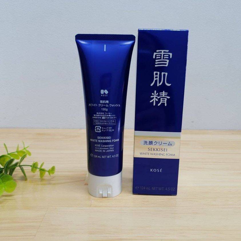 Sữa rửa mặt Kose Sekkisei White Milky Wash 140ml dưỡng ẩm trắng da và white washing foam 130g