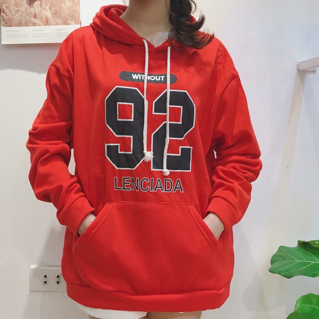 HOODIE số 92 NỈ LÓT LÔNG DÀY MỊN FREESIZE <65kg | BigBuy360 - bigbuy360.vn