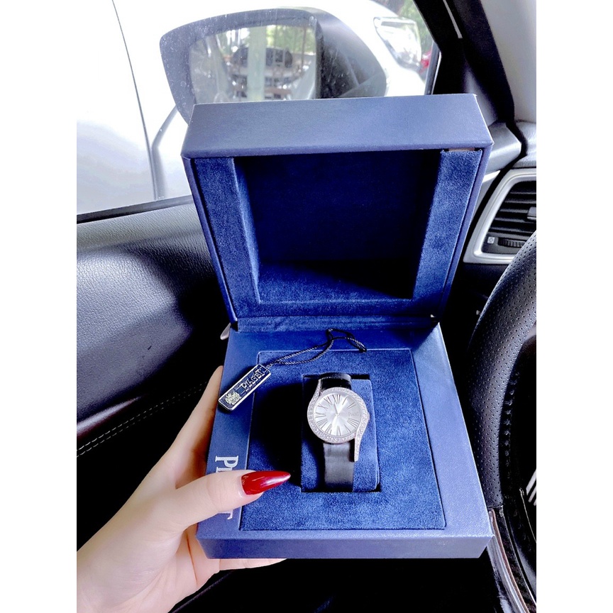 Đồng hồ đeo tay nữ, đồng hồ nữ PIAGET full hộp hãng cao cấp, dây da sang chảnh, nạm kim cương nhân tạo siêu sang cho nữ