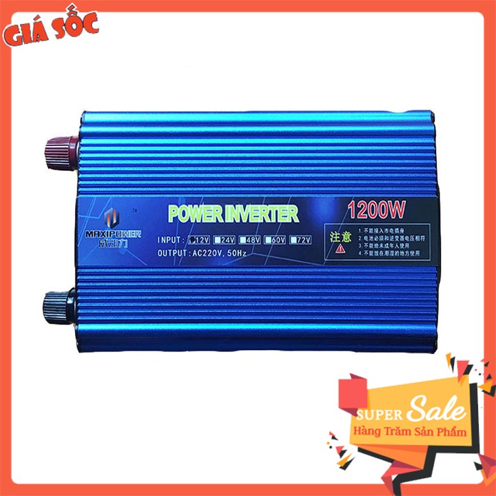 Bộ kích điện ắc quy 12V lên 220V 1200W Inverter