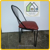 Ghế khung sắt bọc nệm da cao cấp
