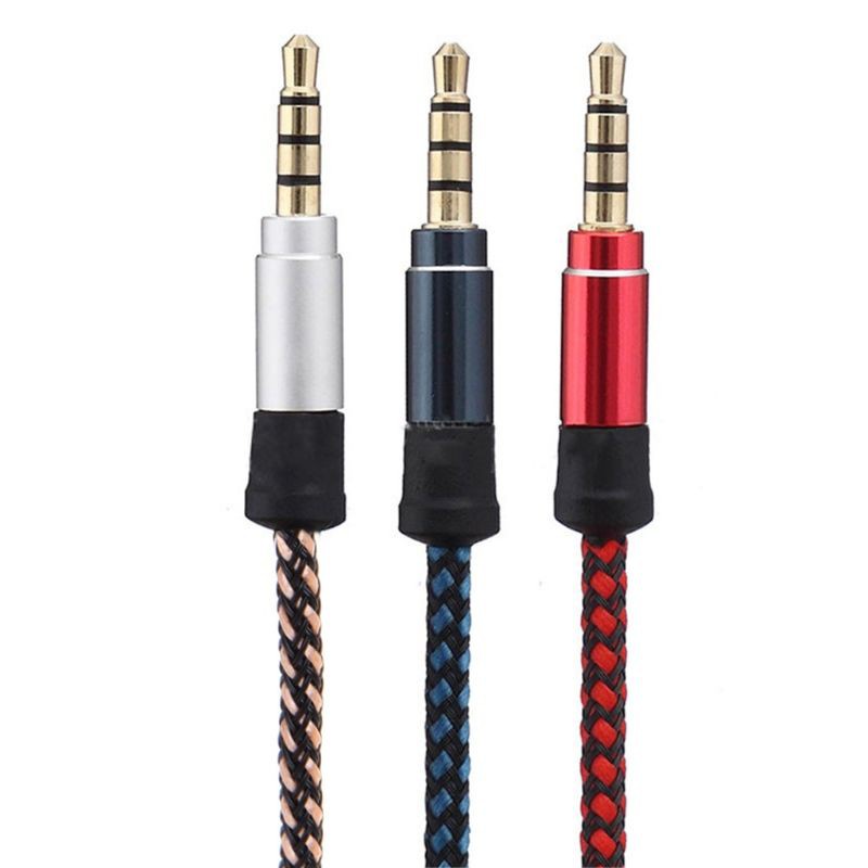 Dây cáp nối đầu jack 3.5mm qua âm thanh nổi AUX cho xe hơi 1.5m / 3m