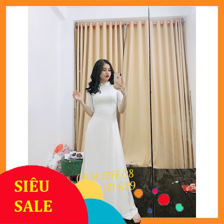 [SALE] [ GIẢM SỐC] Áo Dài Lụa Trắng Học Sinh, Sinh Viên Siêu Đẹp