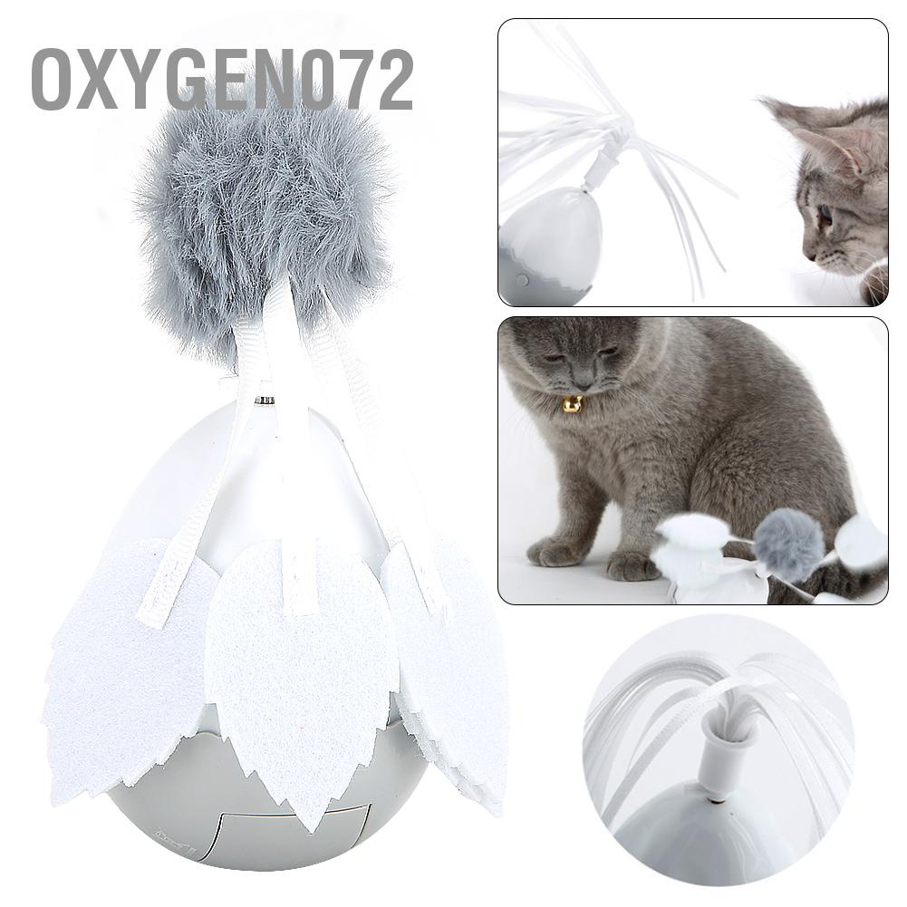 Oxygen072 Đồ chơi gậy tương tác cho thú cưng bóng điện tự động lăn Tumbler mèo con chó nhỏ