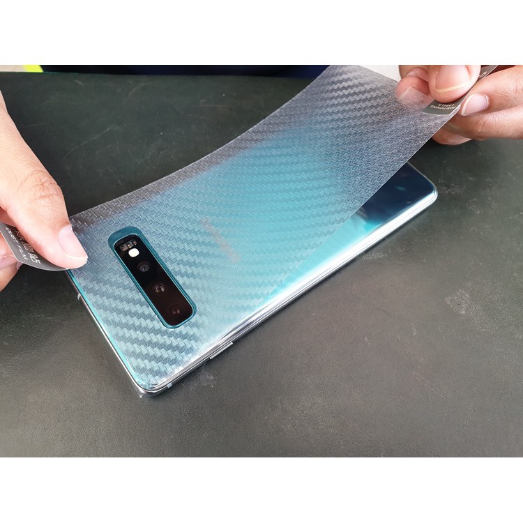 Dán Carbon vân 3D Mặt Sau Samsung S10/ S10 Plus/ S10e