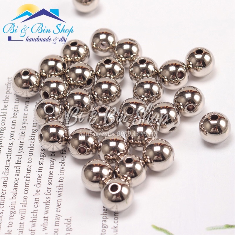 40g Hạt Trai Tròn Xi Mạ Màu Đính Kết Trang Phục Thời Trang, Làm Phụ Kiện Handmade