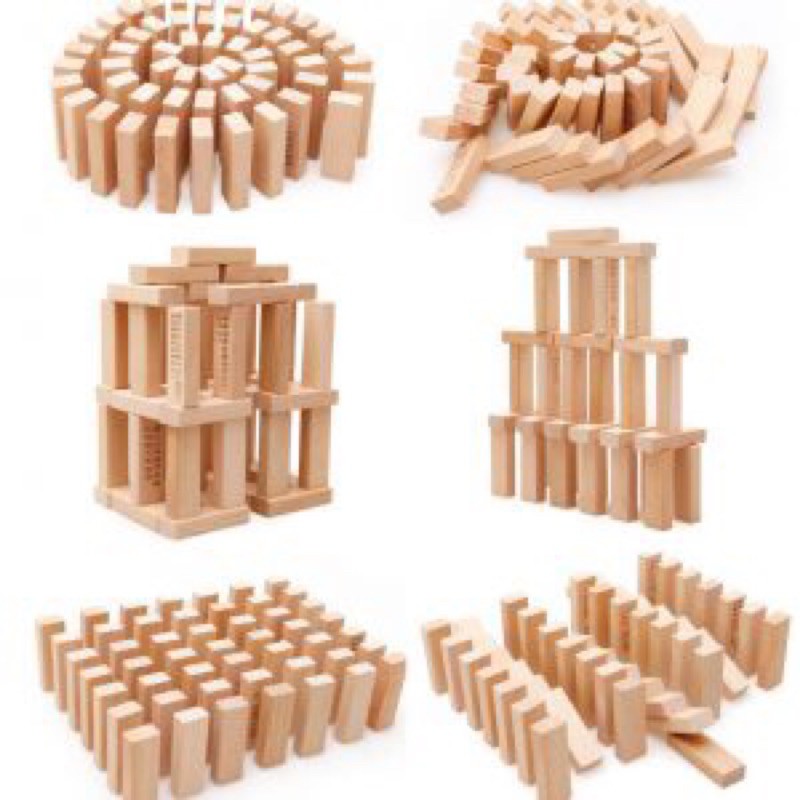 Bộ 48 thanh gỗ xếp hình sáng tạo - Hiệu ứng Domino - Rút gỗ - Xây Tháp