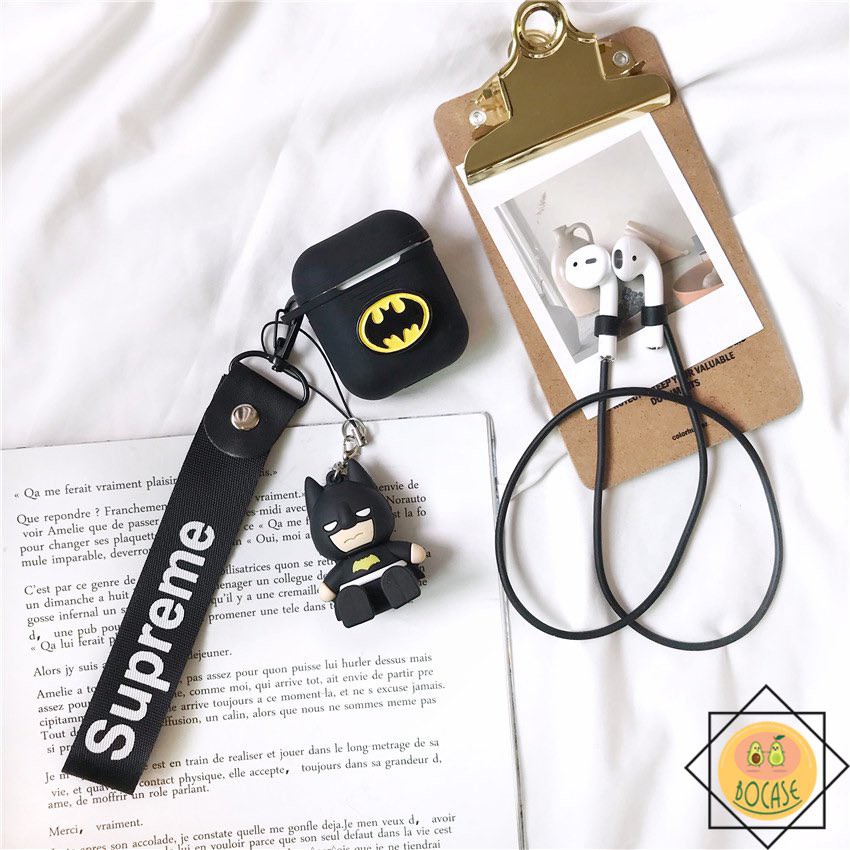 Combo 4 món batman vỏ bảo vệ tai nghe airpod 1, 2, i11, i12